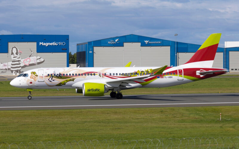 airBaltic Airbus A220 300 wearing special Baltic Heritage livery