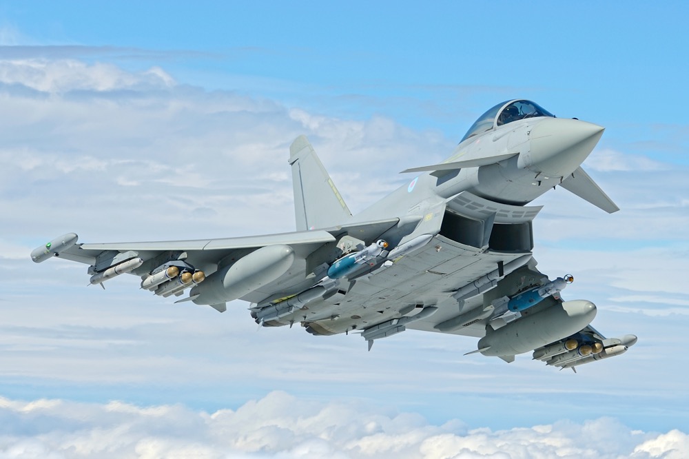 Eurofighter Typhoon heavily armed fighter jets Eurofighter Typhoon heavily armed fighter jets