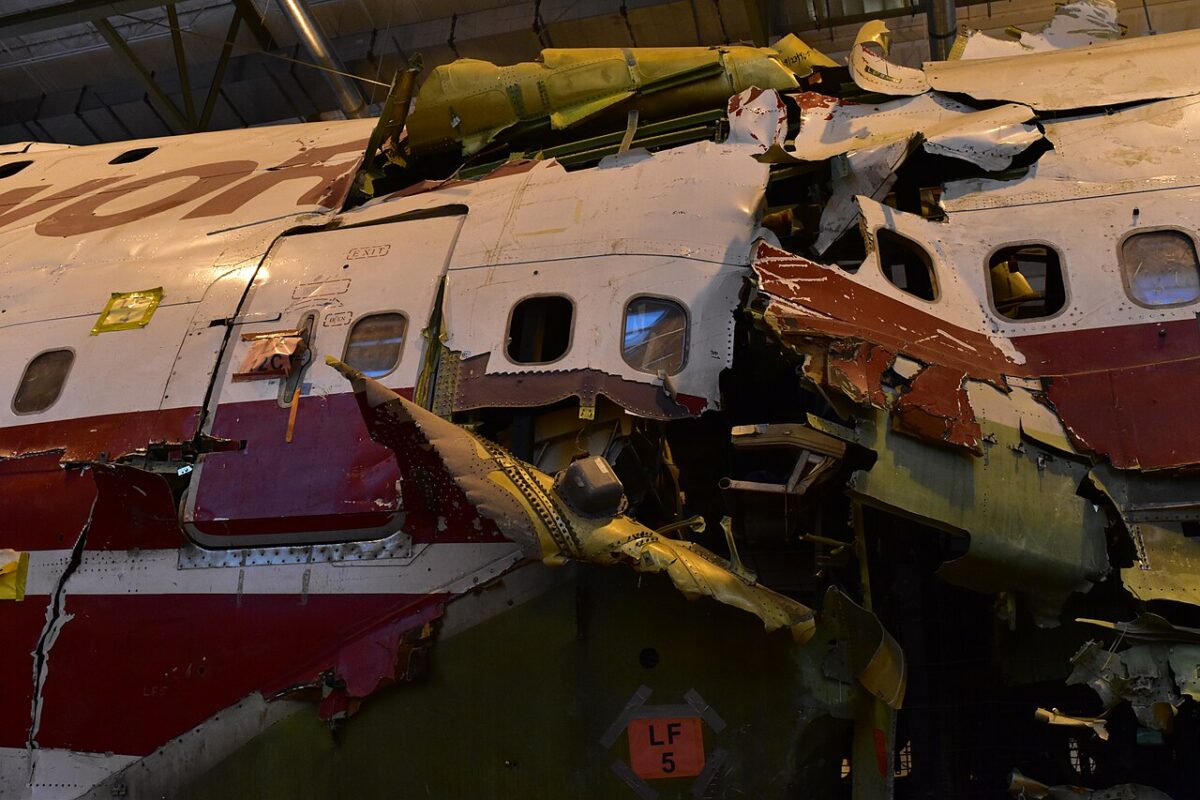 TWA flight 800 reconstruction by the National Transportation Safety Board was used as a training aid for about 20 years until 2021 at the NTSBs Training Center in Ashburn Virginia 06 TWA