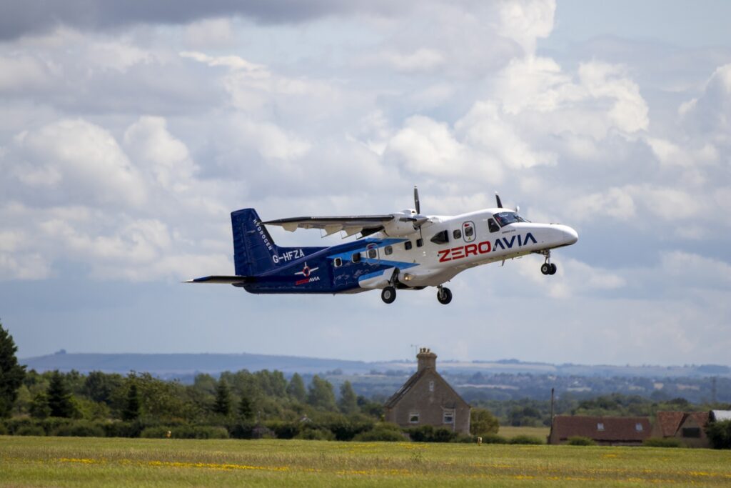 ZeroAvia Dornier 228 flying out from Costworld Airport GBA ZeroAvia completed 10 flights with the hydrogen powered Dornier 228